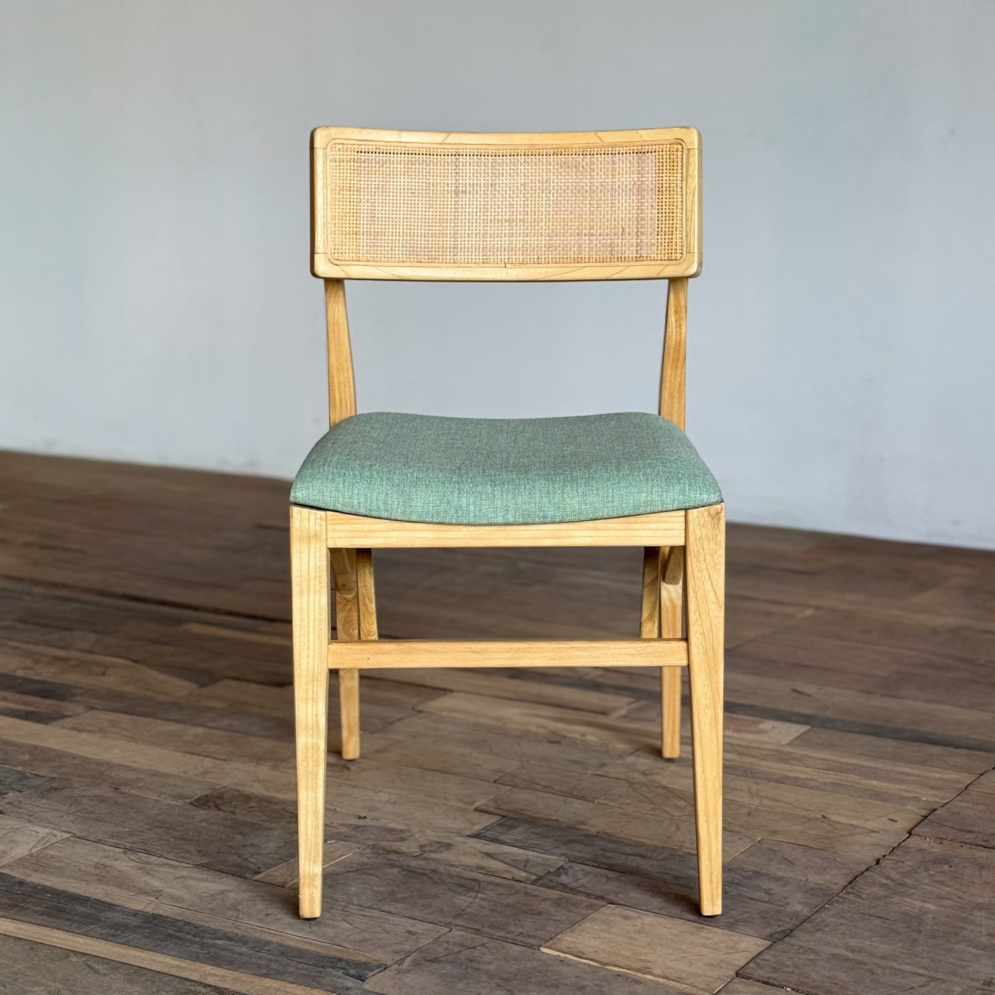 露娜籐背餐椅-綠