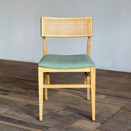 露娜籐背餐椅-綠