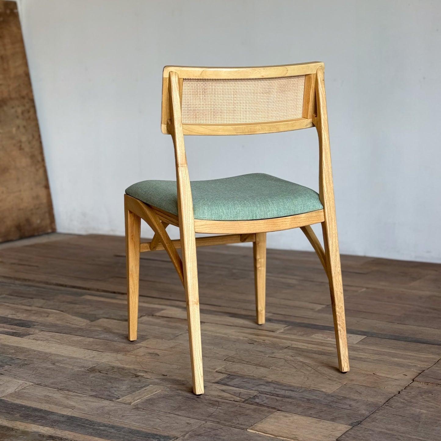 露娜籐背餐椅-綠